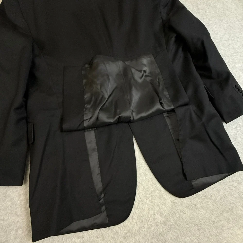 Saks Fifth Avenue BLACK Ermenegildo Zegna Wool Blazer Mens 42S Black‎ Sport Coat